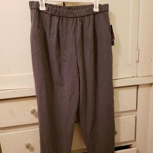 Briggs New York Comfort Waist Womens Gray Dress Pants 16 Petite Short New W Tags